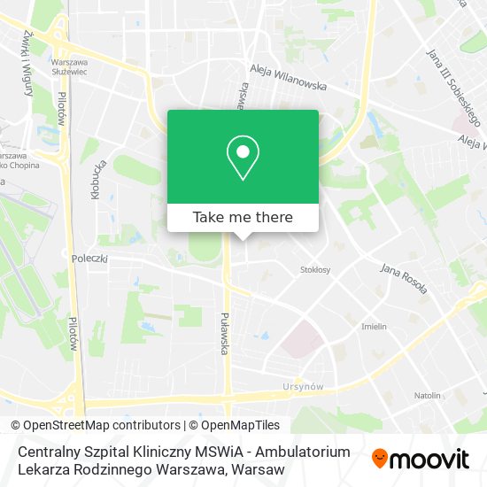 Centralny Szpital Kliniczny MSWiA - Ambulatorium Lekarza Rodzinnego Warszawa map