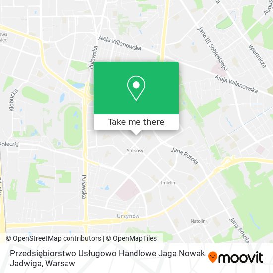 Przedsiębiorstwo Usługowo Handlowe Jaga Nowak Jadwiga map