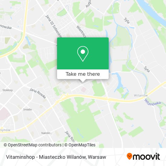 Vitaminshop - Miasteczko Wilanów map