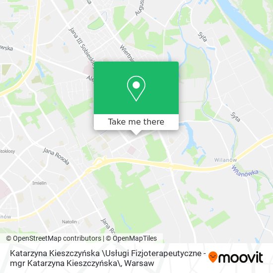 Katarzyna Kieszczyńska \Usługi Fizjoterapeutyczne - mgr Katarzyna Kieszczyńska\ map