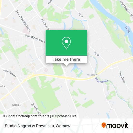 Studio Nagrań w Powsinku map