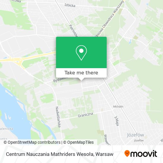 Centrum Nauczania Mathriders Wesoła map