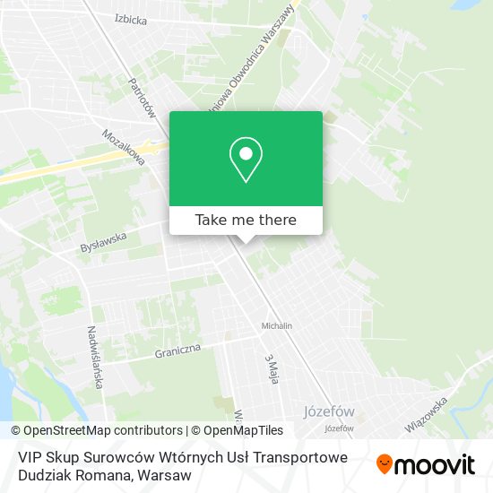 VIP Skup Surowców Wtórnych Usł Transportowe Dudziak Romana map