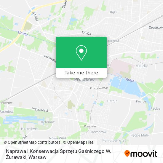 Naprawa i Konserwacja Sprzętu Gaśniczego W. Żurawski map