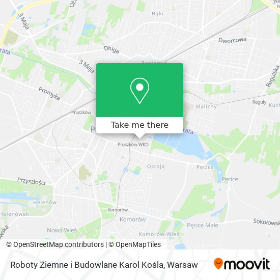 Roboty Ziemne i Budowlane Karol Kośla map