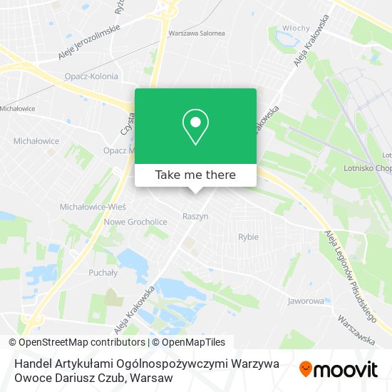 Handel Artykułami Ogólnospożywczymi Warzywa Owoce Dariusz Czub map