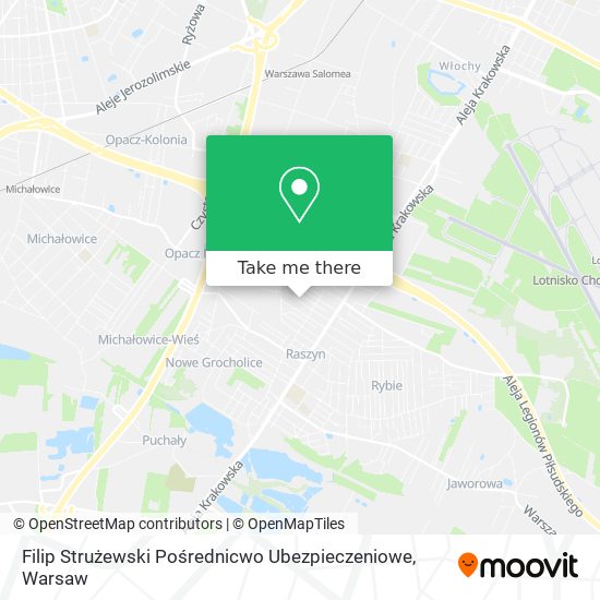 Filip Strużewski Pośrednicwo Ubezpieczeniowe map