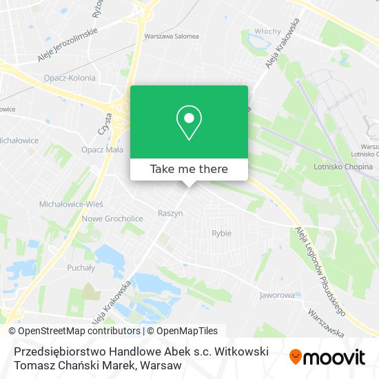 Przedsiębiorstwo Handlowe Abek s.c. Witkowski Tomasz Chański Marek map