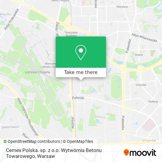 Cemex Polska. sp. z o.o. Wytwórnia Betonu Towarowego map