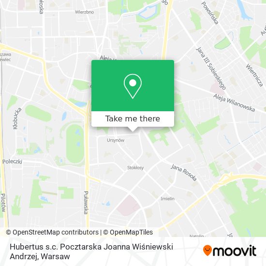 Hubertus s.c. Pocztarska Joanna Wiśniewski Andrzej map