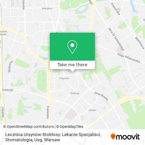 Lecznica Ursynów-Stokłosy. Lekarze Specjaliści, Stomatologia, Usg map