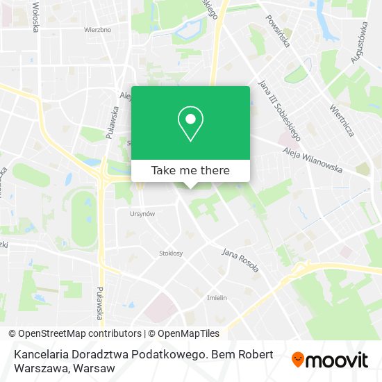 Kancelaria Doradztwa Podatkowego. Bem Robert Warszawa map