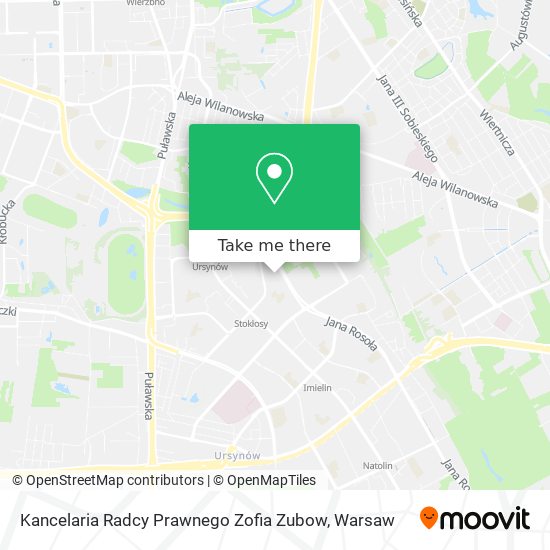 Kancelaria Radcy Prawnego Zofia Zubow map