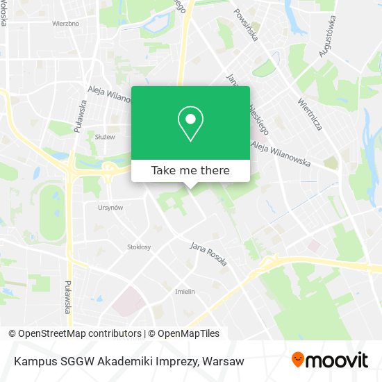 Kampus SGGW Akademiki Imprezy map