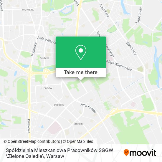 Spółdzielnia Mieszkaniowa Pracowników SGGW \Zielone Osiedle\ map