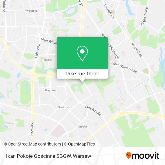 Ikar. Pokoje Gościnne SGGW map