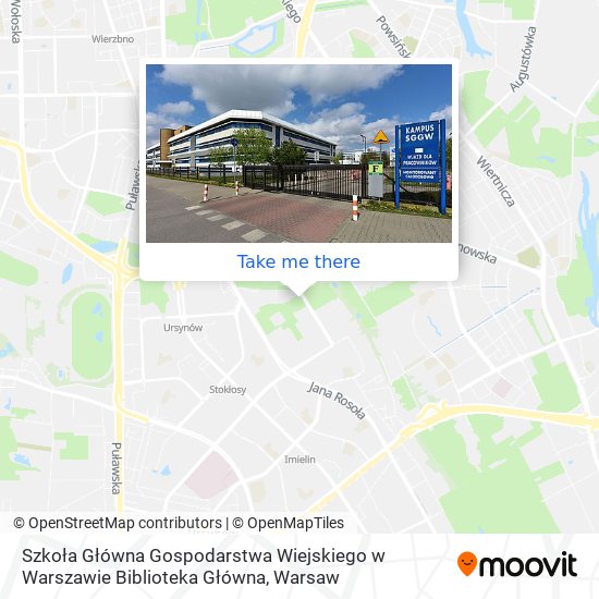 Szkoła Główna Gospodarstwa Wiejskiego w Warszawie Biblioteka Główna map