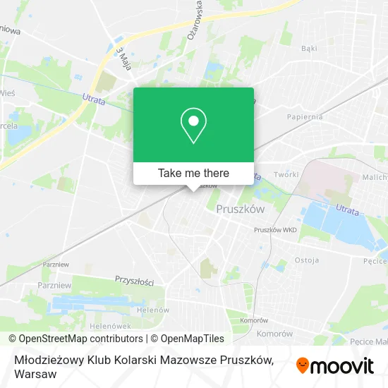 Карта Młodzieżowy Klub Kolarski Mazowsze Pruszków