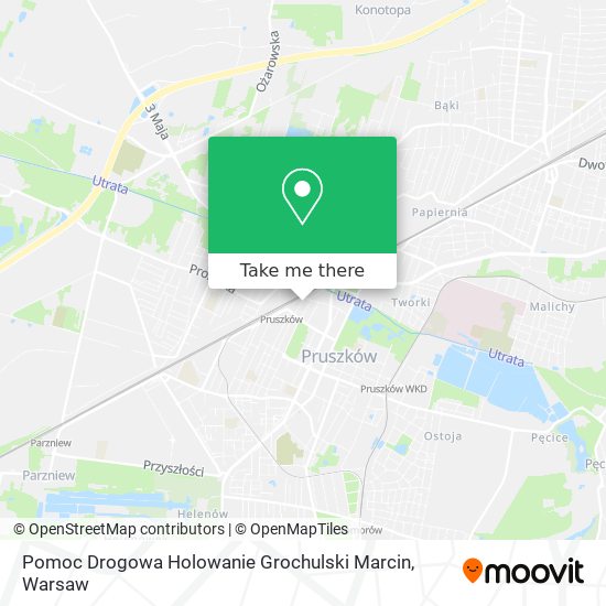 Pomoc Drogowa Holowanie Grochulski Marcin map