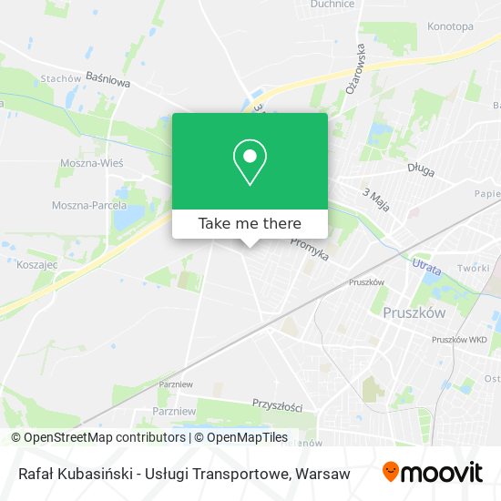 Rafał Kubasiński - Usługi Transportowe map