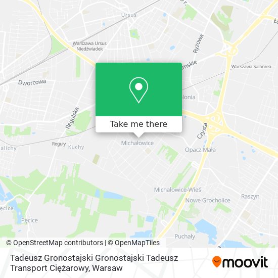 Карта Tadeusz Gronostajski Gronostajski Tadeusz Transport Ciężarowy