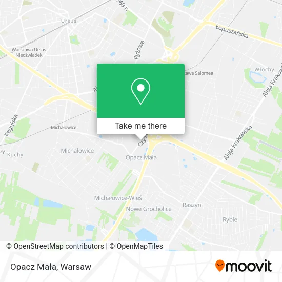 Opacz Mała map