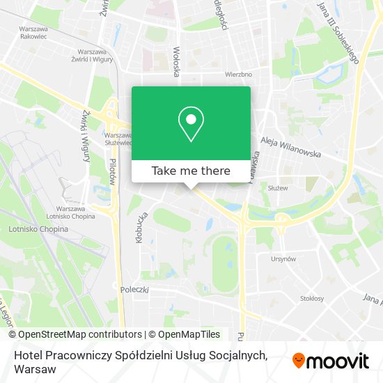 Hotel Pracowniczy Spółdzielni Usług Socjalnych map