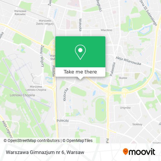 Карта Warszawa Gimnazjum nr 6