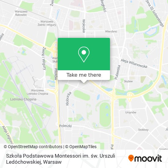 Szkoła Podstawowa Montessori im. św. Urszuli Ledóchowskiej map