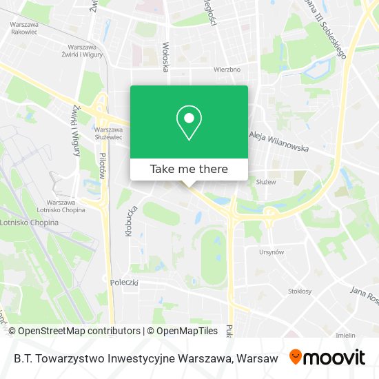 Карта B.T. Towarzystwo Inwestycyjne Warszawa