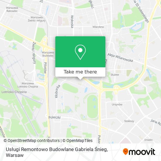 Usługi Remontowo Budowlane Gabriela Śnieg map