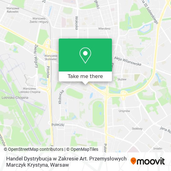 Handel Dystrybucja w Zakresie Art. Przemysłowych Marczyk Krystyna map