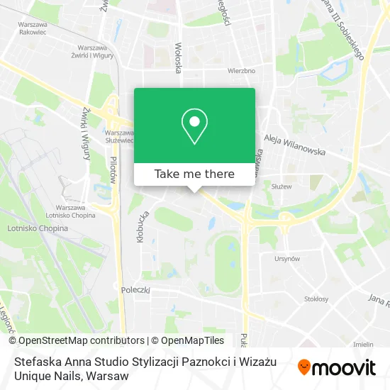 Карта Stefaska Anna Studio Stylizacji Paznokci i Wizażu Unique Nails