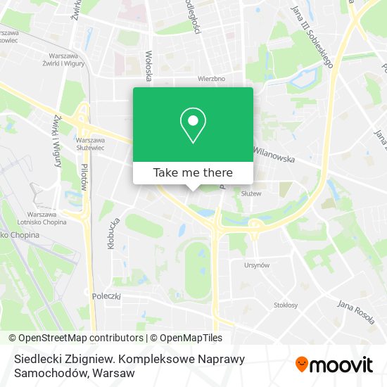 Siedlecki Zbigniew. Kompleksowe Naprawy Samochodów map