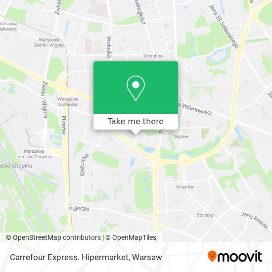 Carrefour Express. Hipermarket map