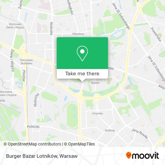 Burger Bazar Lotników map