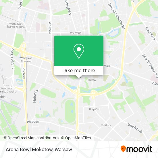 Aroha Bowl Mokotów map