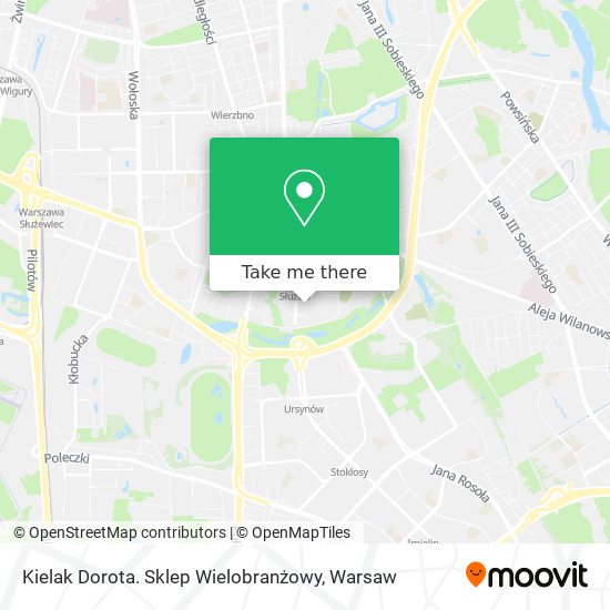 Kielak Dorota. Sklep Wielobranżowy map