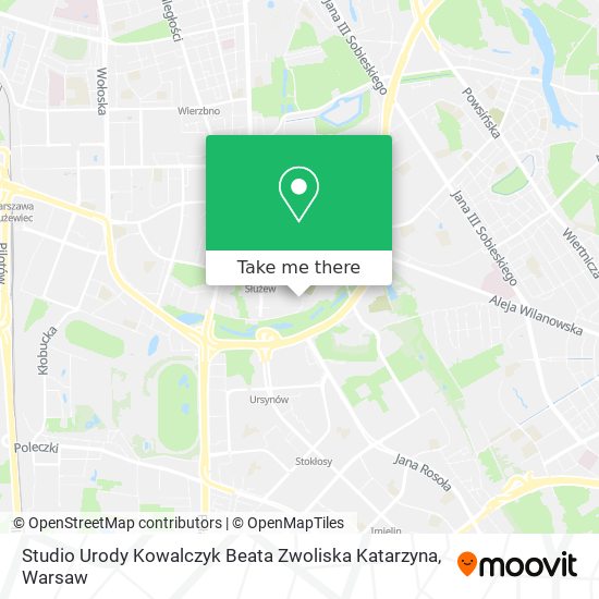 Studio Urody Kowalczyk Beata Zwoliska Katarzyna map