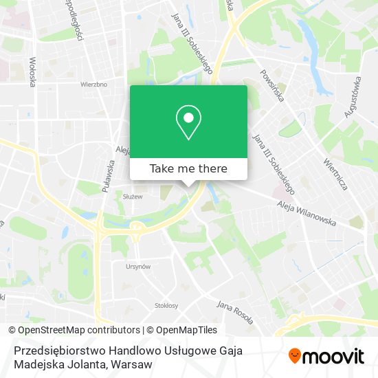 Przedsiębiorstwo Handlowo Usługowe Gaja Madejska Jolanta map