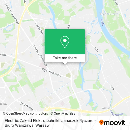 Карта Electric, Zakład Elektrotechniki. Janaszek Ryszard - Biuro Warszawa