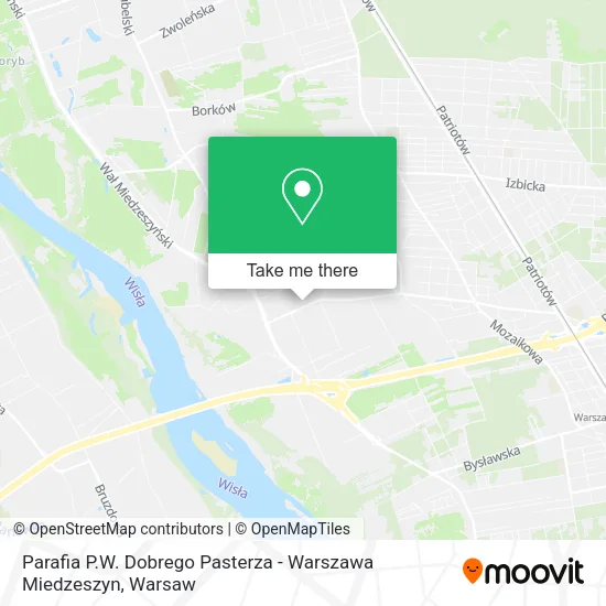 Parafia P.W. Dobrego Pasterza - Warszawa Miedzeszyn map