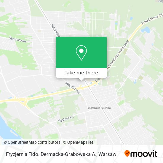 Fryzjernia Fido. Dermacka-Grabowska A. map