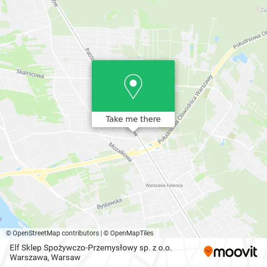 Карта Elf Sklep Spożywczo-Przemysłowy sp. z o.o. Warszawa