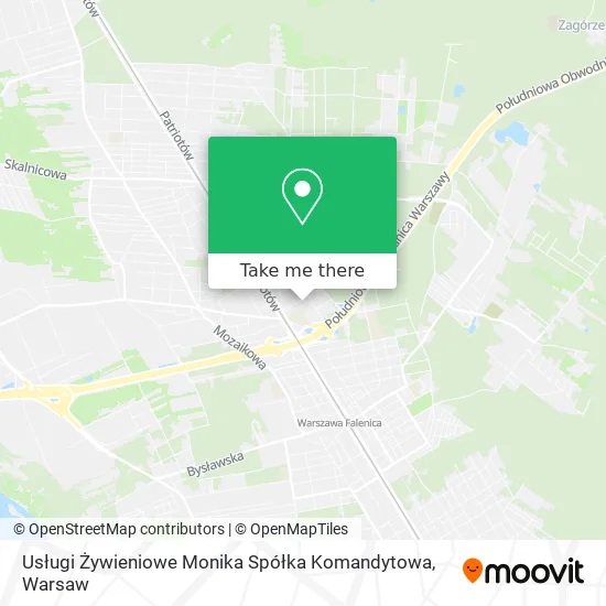 Карта Usługi Żywieniowe Monika Spółka Komandytowa