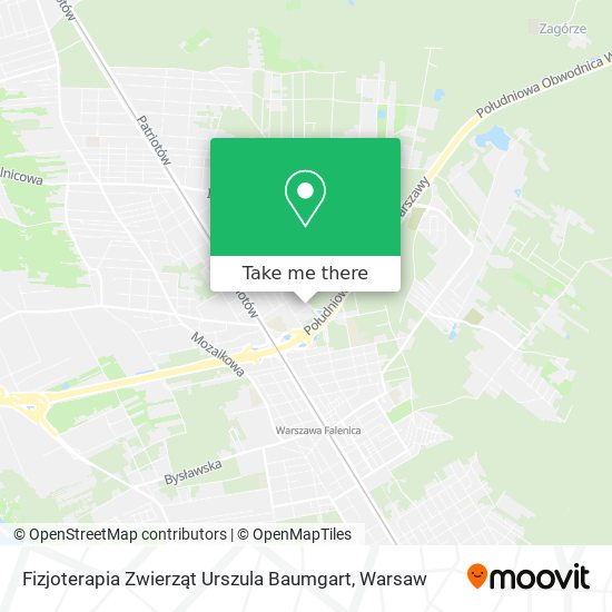 Fizjoterapia Zwierząt Urszula Baumgart map