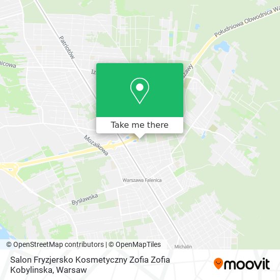 Карта Salon Fryzjersko Kosmetyczny Zofia Zofia Kobylinska