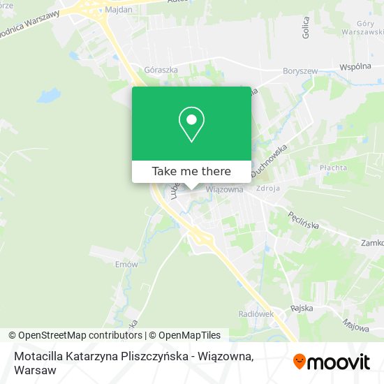 Карта Motacilla Katarzyna Pliszczyńska - Wiązowna