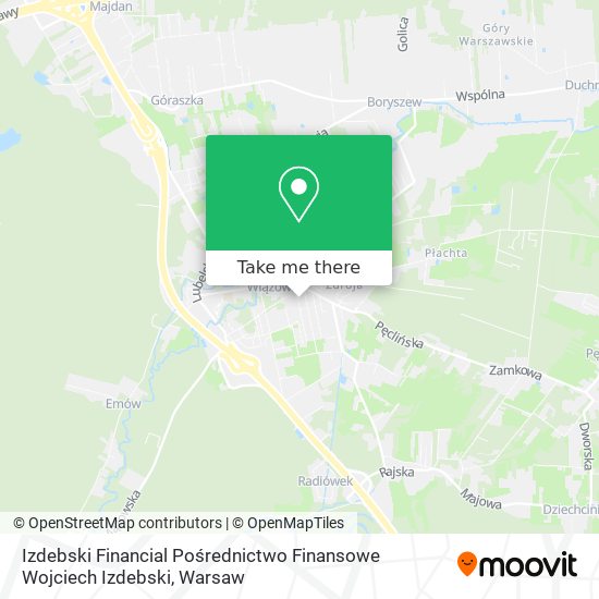 Izdebski Financial Pośrednictwo Finansowe Wojciech Izdebski map