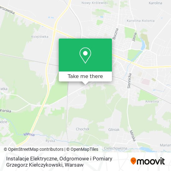 Instalacje Elektryczne, Odgromowe i Pomiary Grzegorz Kiełczykowski map